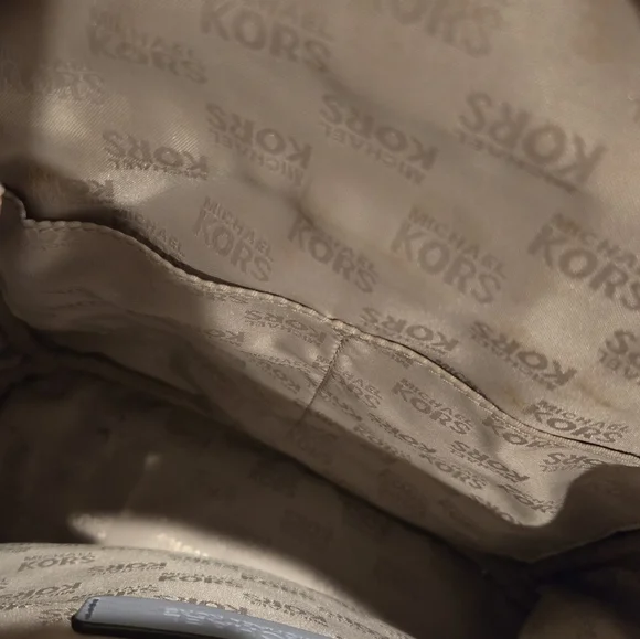 Michael Kors Canvas Blue Flower Backpack - Picture 6 of 11